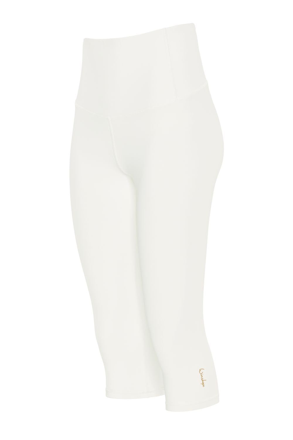 WINSHAPE Damskie legginsy Winshape Functional Comfort ¾-Tights Hwl217c "high waist" z aplikacją w kształcie litery V i ściągaczem Core-Band