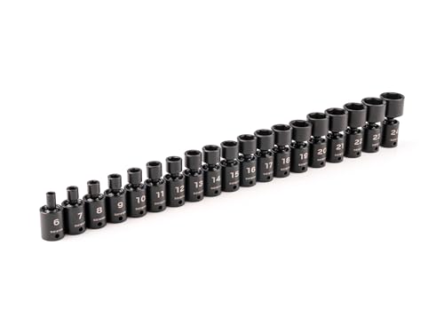 Image of TEKTON 3 /8 Inch Drive Universal Joint Impact Socket Set | SID97003
