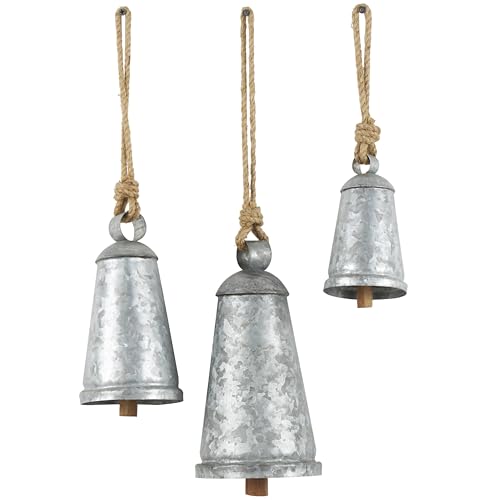 Deco 79 Rustic Metal Cowbell Decorative Bells, 12
