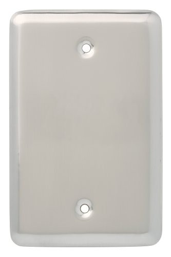 Brainerd 126441 Stamped Steel Round Single Blank Wall Plate, 1 per pkg