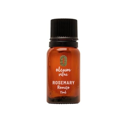 OLEUM VITAE Aceite Esencial de Romero Rosmarinus Officinalis 100% Puro y Orgánico 15 ml Hecho en India Certificado USDA ORGANIC Aplicación Interno Externo y Aromático