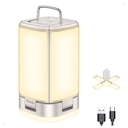 Blukar Camping Lantern Rechargeable, Camping Lights Lamp for Tent, 7 Light Modes - Super Bright 116 LED, 90°Adjustable Long Battery Life Outdoor Hanging Tent Lamp for Hiking, Emergency etc.