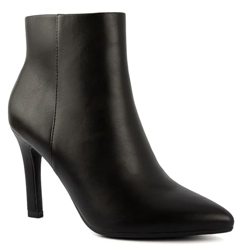 Sugar Women’s Pointed Toe High Heel Ankle Booties – Dressy Stiletto Fashion Boots for Women, Zipper Closure - Vecna