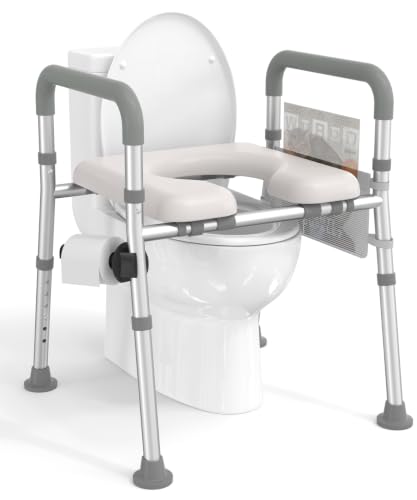 HOMLAND Toilettensitzerhöhung mit Armlehnen, stabiler...