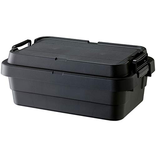 ?? RISU TC-50S LOW Storage Box, Trunk Cargo, 9.8 gal (30 L), Black, Made in Japan, Stacking Low Type, Outdoor Storage, Camping, Waterproof