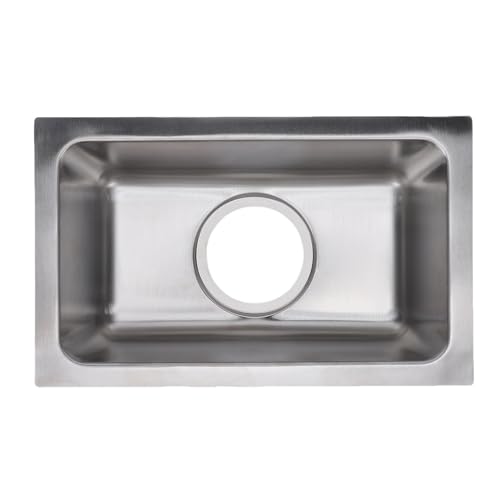 Fregadero de acero inoxidable para RV con colador de cesta cepillado 304 compacta 3