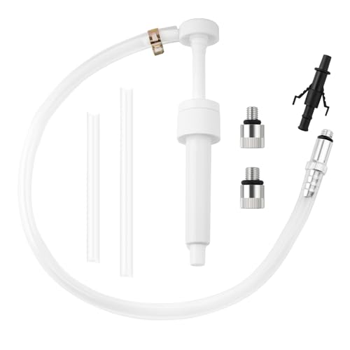 VKQTS Transmission Fluid Pump Kit with 3/8" Swivel,Lower Unit Gear Oil Pump Kit Includes 8mm & 10mm Adapters/Suction Tube,Multi-Purpose Differential Fluid Pumps Kits for Oil Transfer
