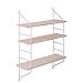ZIRUIGONG Scaffale galleggiante con staffe metalliche, stoccaggio di muro in legno rustico a parete a 3 livelli, display decorativo appeso for trofeo, cornici fotografiche, oggetti da collezione e mol