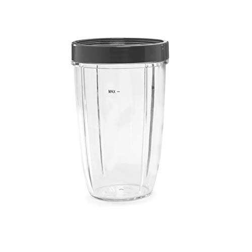 NutriBullet NBM-U0270 24 Ounce Tall Cup with Standard Lip Ring, Clear/Gray