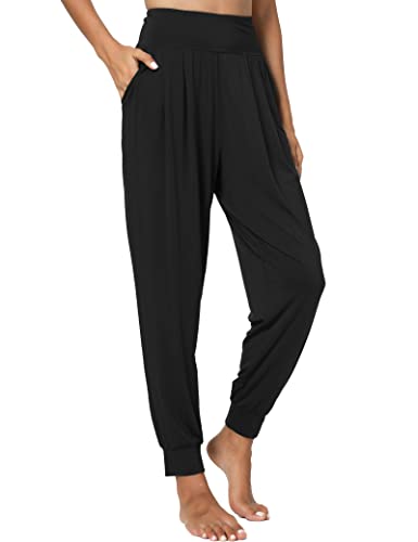 GYS Women Pajama Pants Bamboo Viscose High-Waist Soft Sleep Bottoms with Pockets3