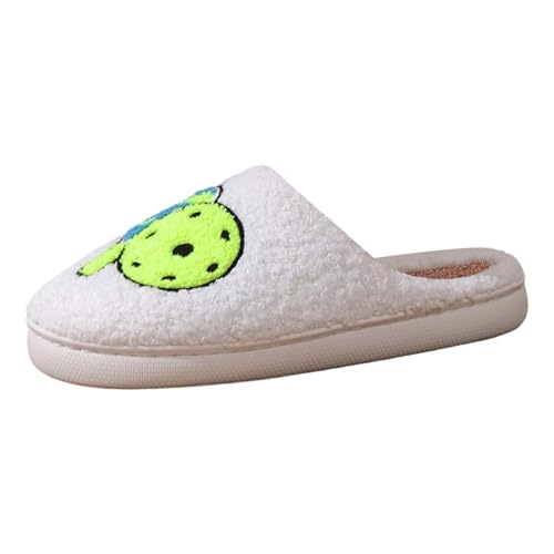 Sandalias de verano para mujer, sandalias de playa con bonito patrón de dibujos animados, diseño deslizante, acogedoras, zapatos de invierno para interiores, pantuflas suaves y cálidas para novia