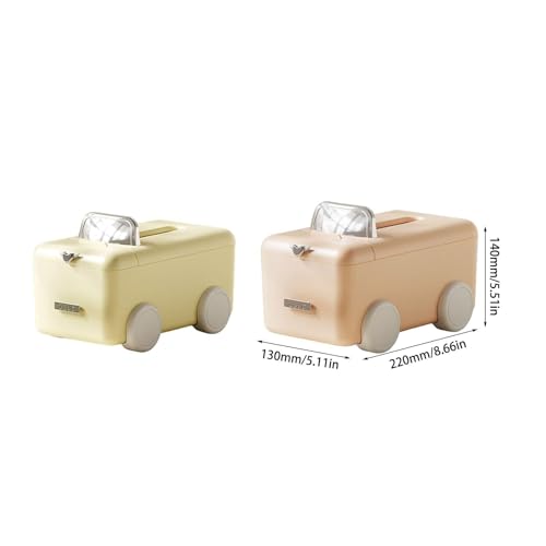 Porte-boîtes de mouchoirs rectangulaire jaune pour salle de bain