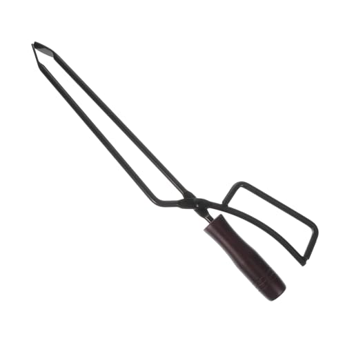 ROMISBABA 1Pc Ergonomic Barbecue Clip with Handle Long Charcoal Clamp for Fire Pit and Camping for Adding Firewood and Charcoal Durable and Practical Grill Tool