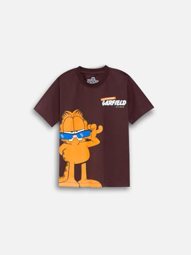Image of Nap Chief Kids Cotton Garfield Print Co-Ord Set for Boys & Girls | Half Sleeve T-Shirt & Shorts Set | Soft Casual Summer Wear