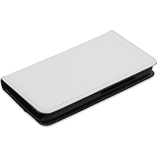 PhoneNatic Copertura di Cuoio Artificiale Compatibile con Huawei Y360 - Bookstyle Bianco - Cover Cover