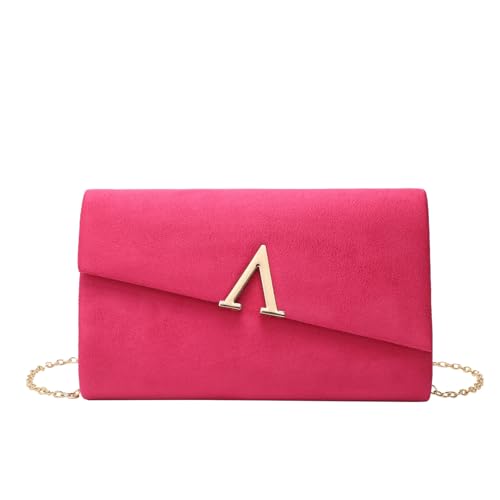 Sac à bandoulière en velours rose avec chaîne tendance pour femme chic