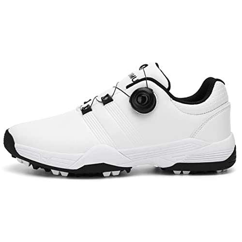 Men's Golf Shoes Waterproof Wear-Resistant Non-Slip Golf Shoes Ladies Swivel Buckle Pink Golf Shoes - Image 4