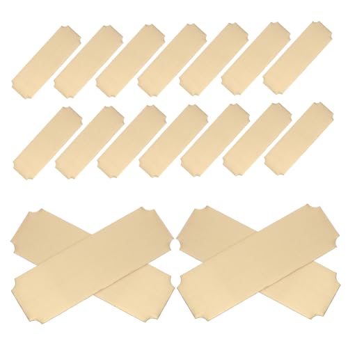 DECHOUS 20個 再利用可能 名前 タグ 空白 金属 名前 タグ オフィス プレート ステンレス スチール 長方形 長方形 空白 名刺