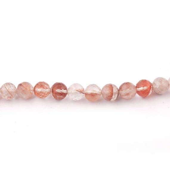 Rutile orange facetté en perles rondes 9-10mm pour bijoux SB4461