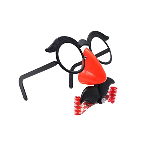 Holibanna Funny Beard Blowing Glasses Set Disquise Glasses Nose Pads for Halloween Cosplay Random Color