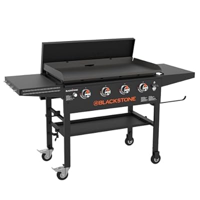 Blackstone 36" Omnivore Griddle w/ Hard Cover, 4-Burner Propane Gas Cooking Stove, Black
