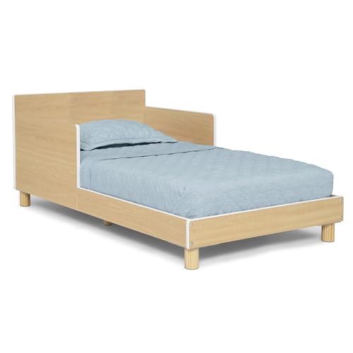 Delta Children - GapKids Wood Toddler Bed with Reversible Headboard - Greenguard Gold Certified, Natural/White
