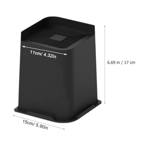 Elevadores de cama y muebles de PP negro (4 piezas), soporte estable para sofá o mesa 8