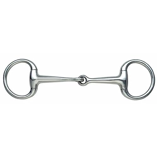 Shires Oliverkopfgebiss einfach gebrochen 11,5 cm - SMALL RING Dressage EGGBUTT BRADOON 4,5