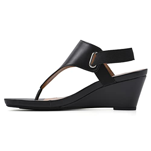 WHITE MOUNTAIN Women's All Dres Triangle Thong Sling-Back Wedge Sandal4
