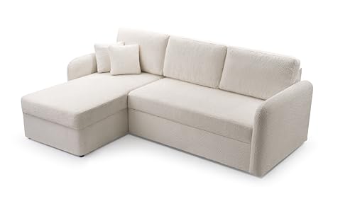 FurniShop24 Ecksofa L-Form mit Schlaffunktion und Stauraum - Eckcouch mit Ottomane, Klappsofa für Wâ€¦ – Miniatur