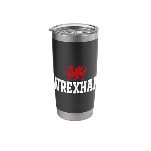 Wrexham City Wales Red Dragon Wrecsam Cymru County of Wales Stainless Steel Insulated Tumbler