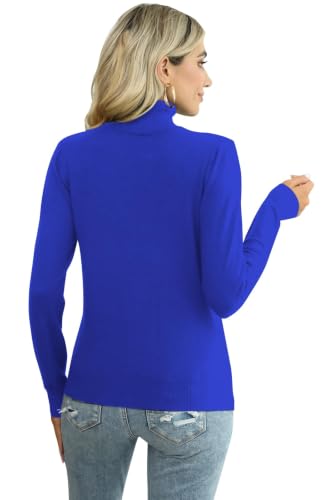 Image of SANGTREE Women's Turtleneck Sweaters Long Sleeve Pullover Tops | Breathable Lightweight Fabric| Fall Winter Fashion Outfits| Perfect for Daily,Office,Vacations,Holiday,Family Gatherings Etc.