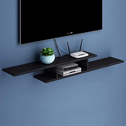 Schwimmendes Regal Schwimmendes Regal Wandhalterung TV-Schrank Wand Hintergrund Aufbewahrungsregal für DVD/Blu-Ray-Player Satelliten-TV-Box Kabelbox