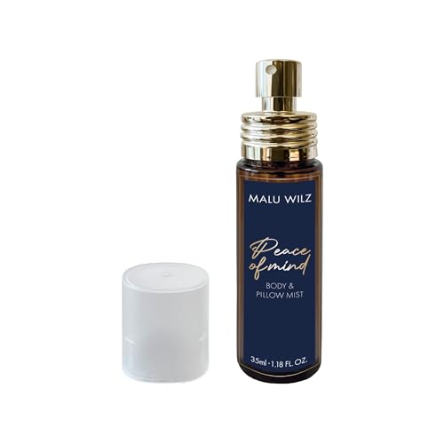 Malu Wilz Relaxing Body & Pillow Mist 'Peace of Mind' - Spray corporal para mujer, 35 ml, fragancia corporal para la patada de bienestar, spray para dormir