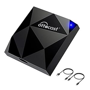 OTTOCAST Draadloze carplay adapter, Apple Wireless Carplay Dongle, Plug & Play, 5GHz WiFi, Auto Connect, geen vertraging, online -update, voor OEM bedrade Carplay Cars, model jaar na 2016