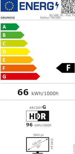 Grundig Vision 7 - Fire TV (50 VAE 70) 127 cm (50 Zoll) Fernseher (Ultra HD, Alexa-Sprachsteuerung, HDR) [Modelljahr 2020]