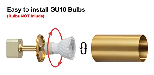 Vanoopee Gu10 Track Lighting Heads H Type Gold Led Track Light Heads Compatible With Halo Style System thumb #2