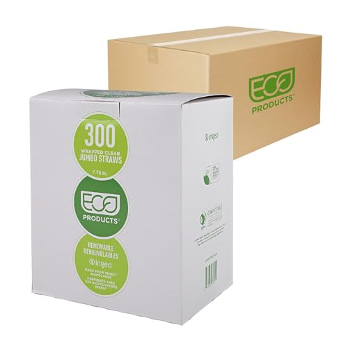 Pitillos Compostables Plástico PLA 9.5" x4800 Eco Products