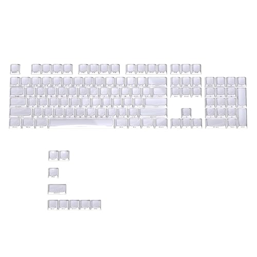 Touches transparentes clavier mécanique 114 touches cristal profil OEM lettrage latéral