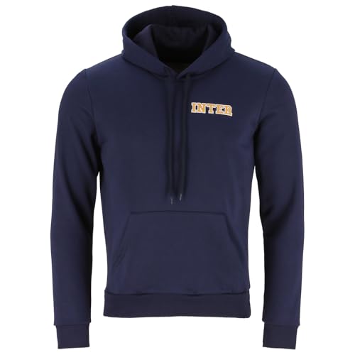 Inter - Felpa con Cappuccio College Internazionale, Prodotto Ufficiale, Felpa Uomo, Blu, M