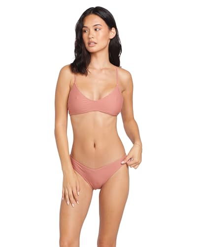 Volcom Womens Simply Solid Crop Scoop Neck Bikini Top