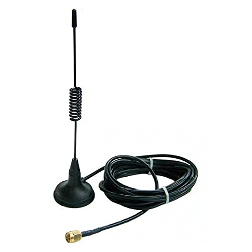 Image of GSM 2dBi /3dBi Magnetic Base Antenna with SMA Connector | 900 /1800MHz External Antenna | 3M RG174 Cable | Compatible with SIM800 SIM900 GSM Modules, GPS Tracker, IoT Devices