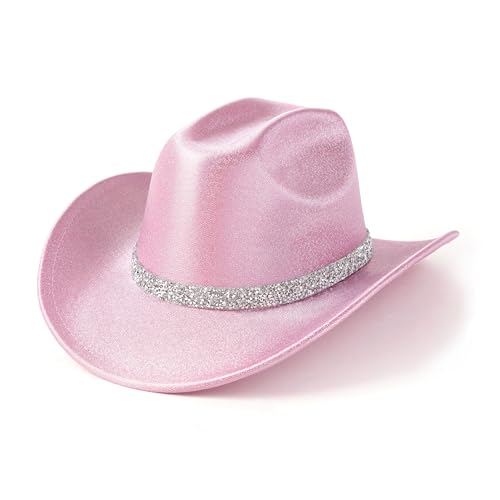 Image of Cowboy Hat for Women Bling Diamond Party Disco Cowgirl Hat