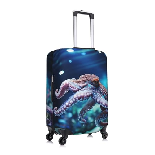 Fish and Octopus Print Luggage Cover Suitcase Protector Anti-scratch Fits 18-32 Inch Trolley Case3