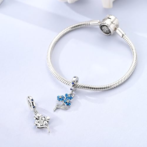 Image of 925 Sterling Silver Charms,Hypoallergenic Beads,Compatible with Pandora Bracelets and Necklaces,Women Holiday Gift Pendants