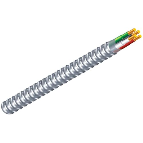 Image of Armor lite Type Mc Aluminum Armored Cable, 12 /3, 600 Volts, 250 Ft. Coil