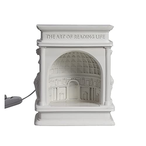 Lámpara Calentadora Velas, Calentador de velas, diseño de edificio de palacio de resina único calentadores de velas de fusión, lámpara de fusión de velas de aromaterapia, sueño, desestresamiento, enfo