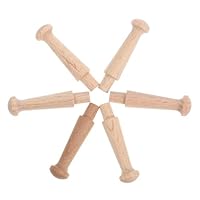 Abaodam 6pcs Elegant Wooden Coat Hooks Wall Mount Hat Hooks Shaker Pegs Wood Pegboard Backpack for Wall Kitchen Entryway