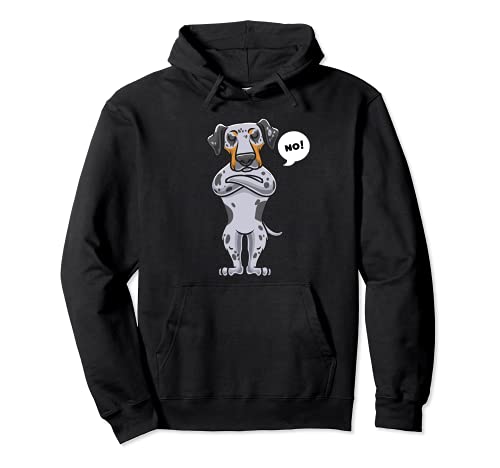 Stubborn Catahoula Leopard Dog Dog funny Pullover Hoodie, Black