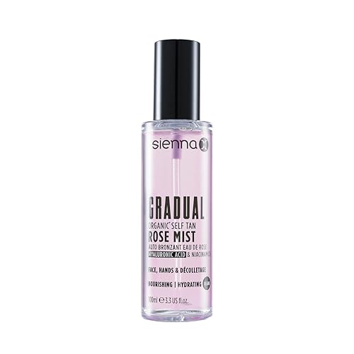 Sienna X Gradual Organic Self Tan Rose Mist Hyaluronic Acid & Niacinamide Facial Tanner